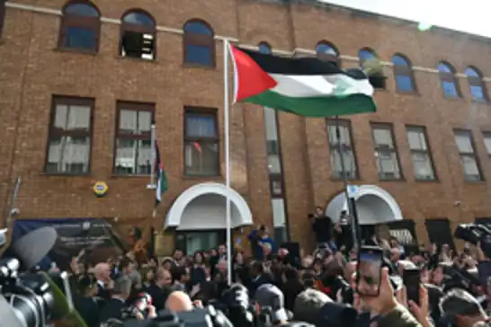 UK recognizes state of Palestine, raises flag over London embassy