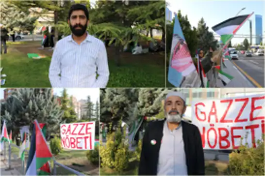 Gazze nöbeti, ABD Büyükelçiliği önünde 38. gününde de devam ediyor