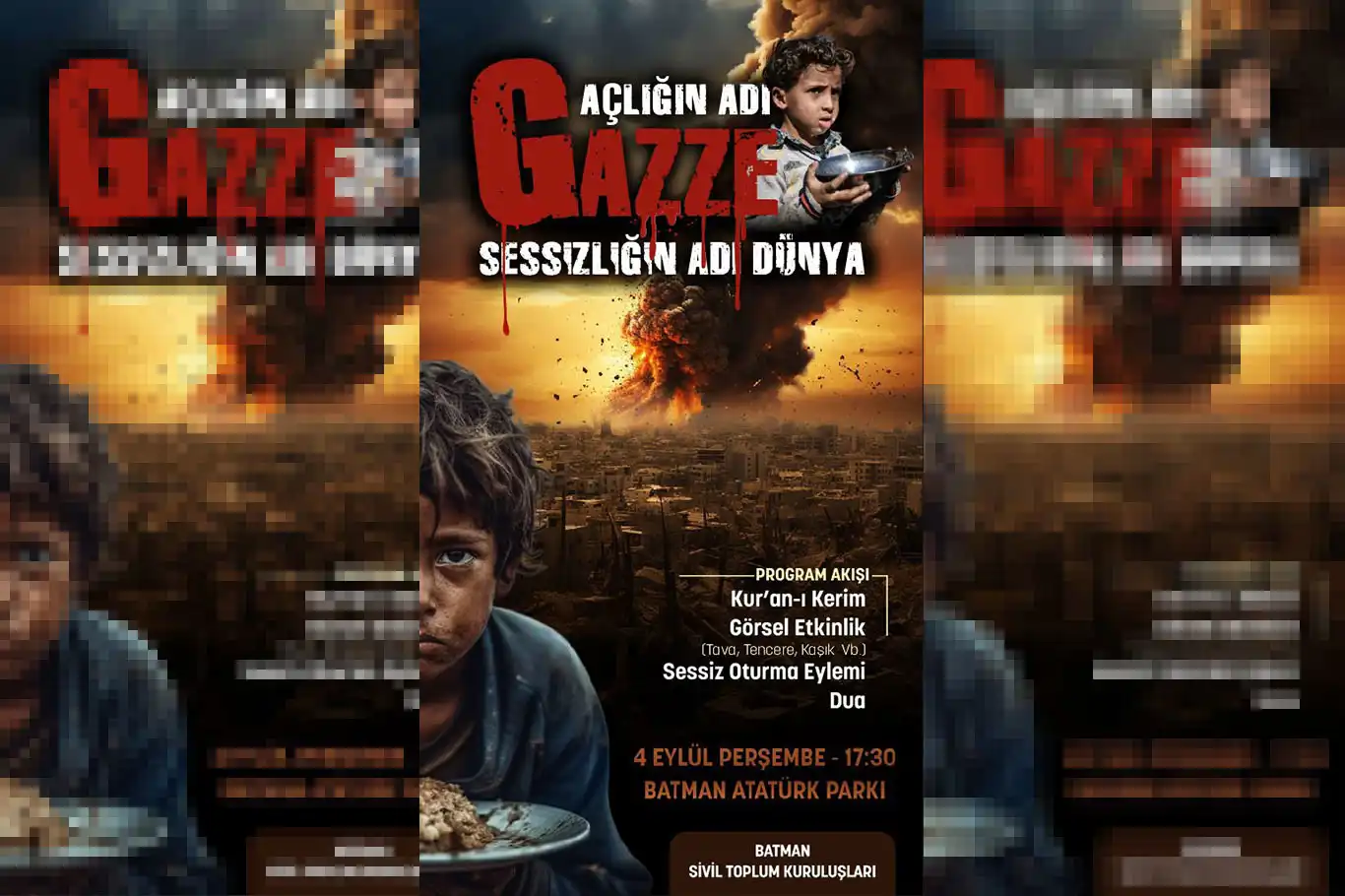 Batman'da Gazze için sessiz eylem! Batman'da Gazze için sessiz eylem!