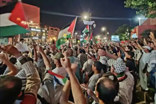 مظاهرة في المغرب دعماً لأسطول الصمود المتجه إلى غزة