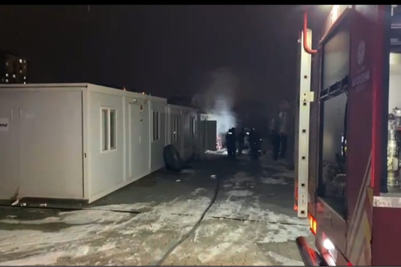 Malatya'da konteyner kentte yangın