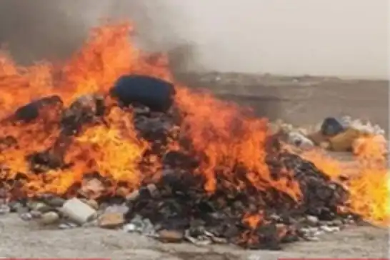 Afghanistan destroys nearly 10 tons of narcotics seized in Nimroz