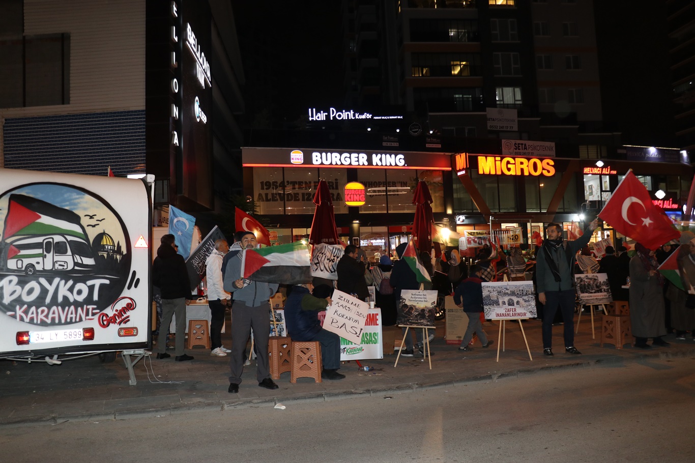 'Boykot Karavanı' ile Filistin için başlatılan boykot nöbeti 11. gününde devam ediyor