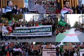 Van’da Aksa Tufanı'nın 3'üncü yılında binlerce kişi Gazze için yürüdü