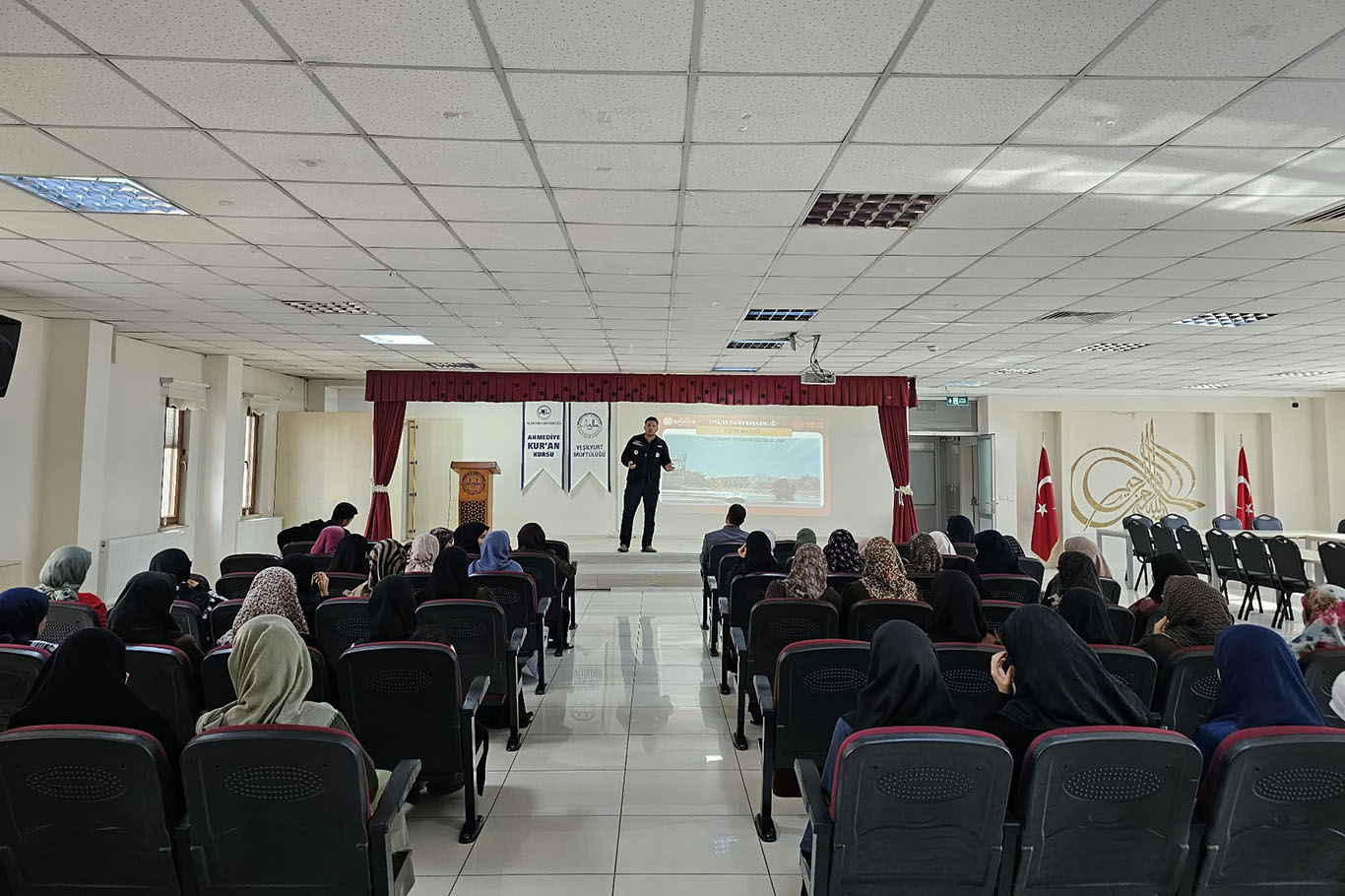 Malatya'da Kur'an kurslarında yangın farkındalık eğitimi verildi