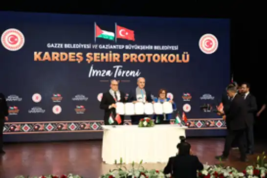 Gaziantep ile Gazze arasında kardeş şehir protokolü imzalandı