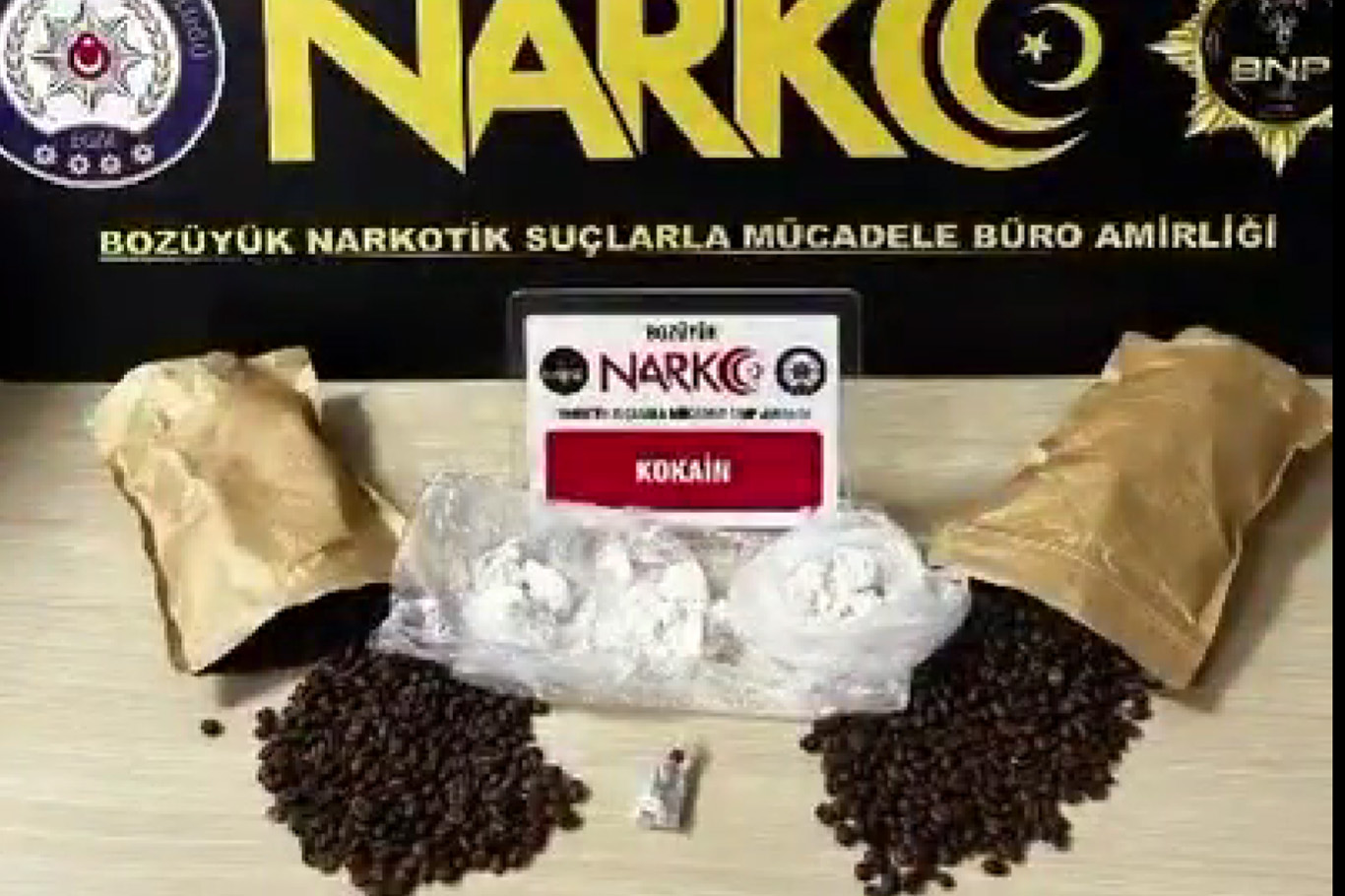 Bilecik’te kahve paketlerine gizlenmiş kokain ele geçirildi