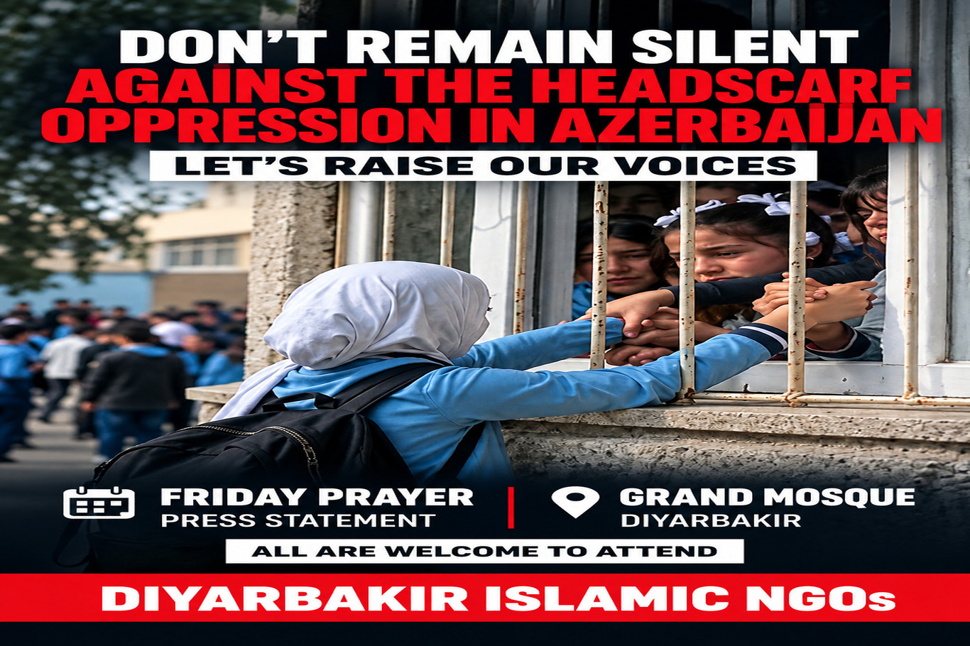 Islamic NGOs in Diyarbakır to protest headscarf restrictions in Azerbaijan
