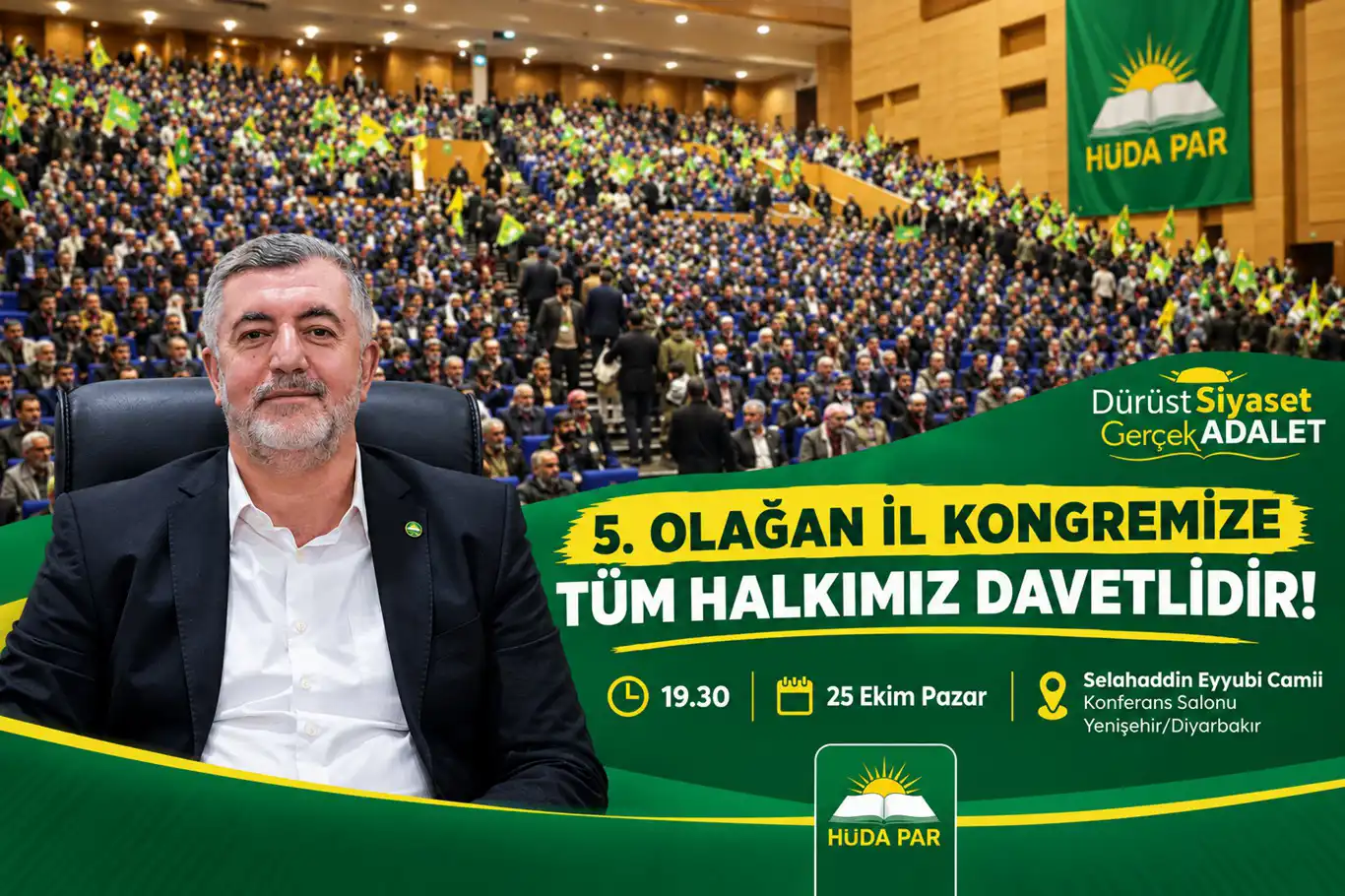 HÜDA PAR Diyarbakır İl Başkanlığı 5'inci Olağan Kongre'sini gerçekleştiriyor