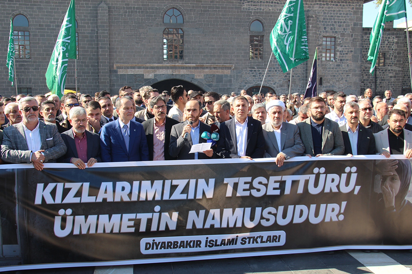 Diyarbakır'da Azerbaycan'daki başörtüsü yasağına tepki