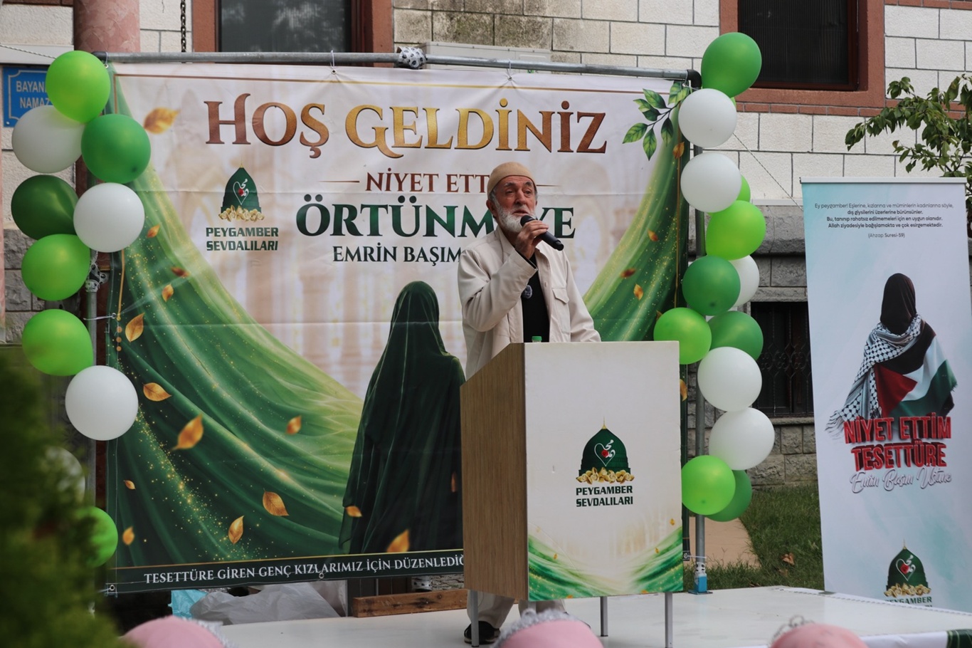 Young Muslim girls honored at Islamic hijab ceremony in Istanbul