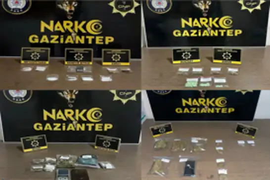 Gaziantep'te uyuşturucu operasyonlarında 48 tutuklama