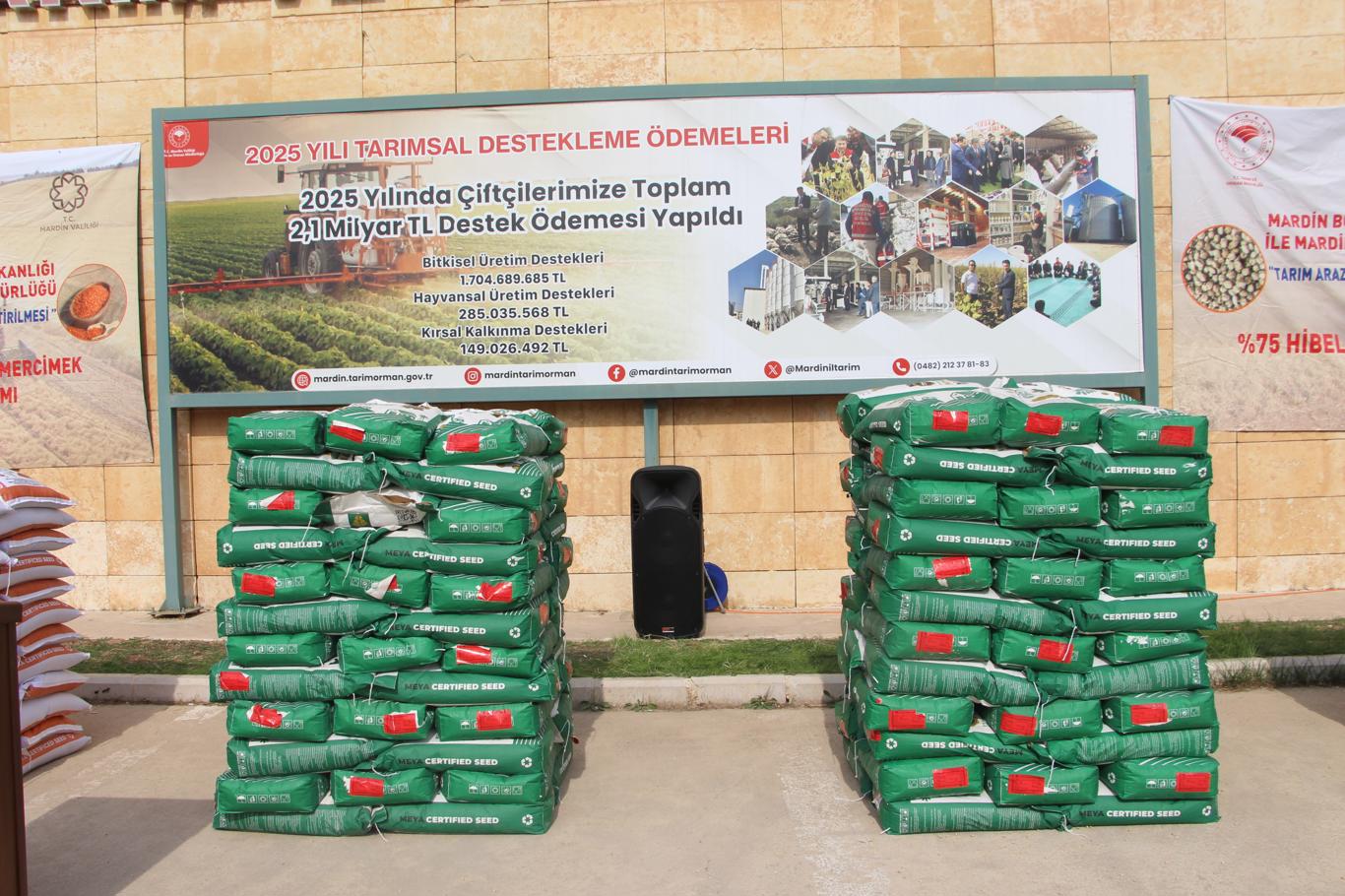 Mardin’de 668 çiftçiye yüzde 75 hibeli mercimek ve nohut tohumu dağıtıldı