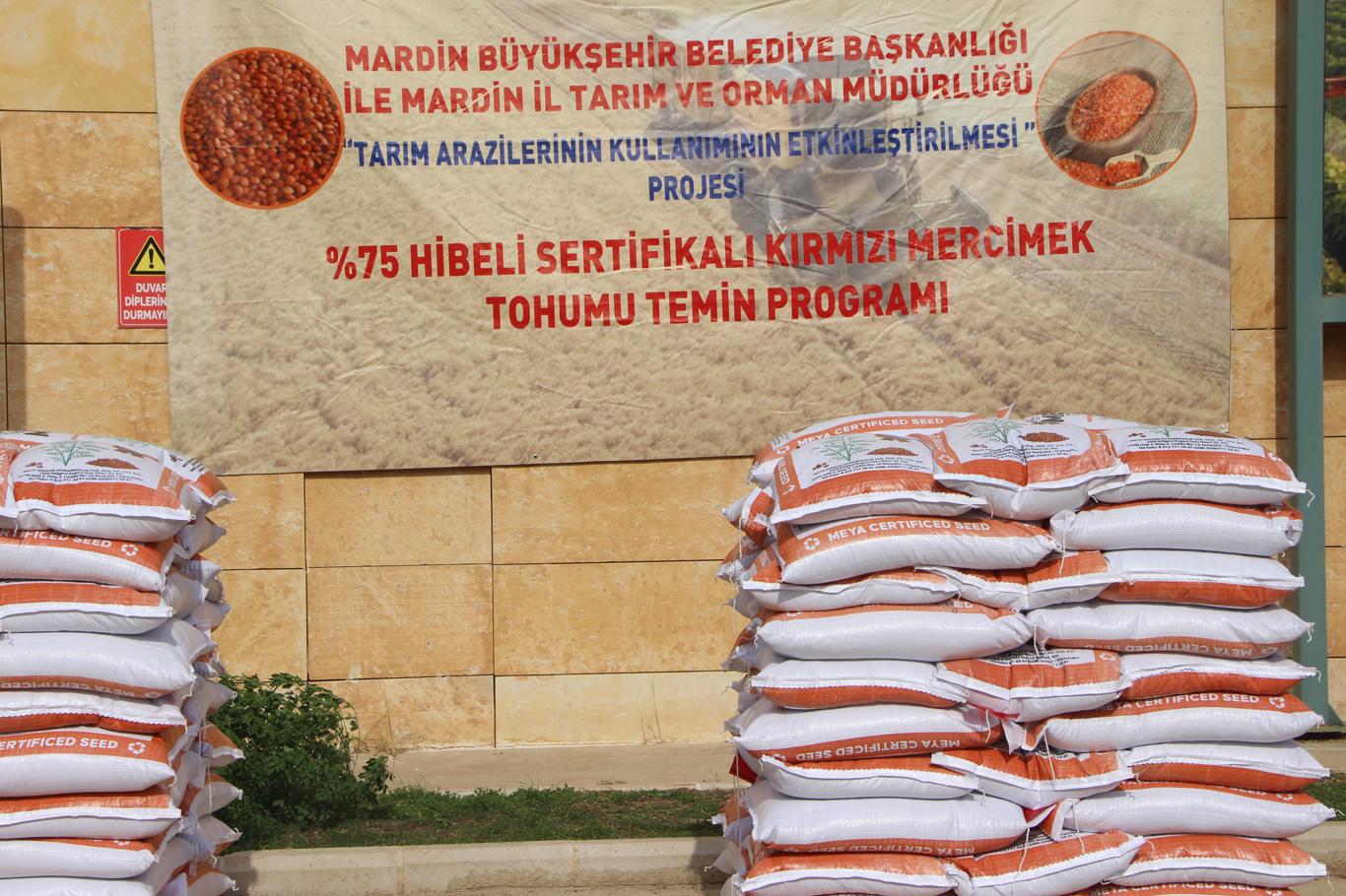 Mardin’de 668 çiftçiye yüzde 75 hibeli mercimek ve nohut tohumu dağıtıldı
