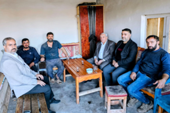 HÜDA PAR heyetinden Kovancılar'daki sel bölgesine ziyaret