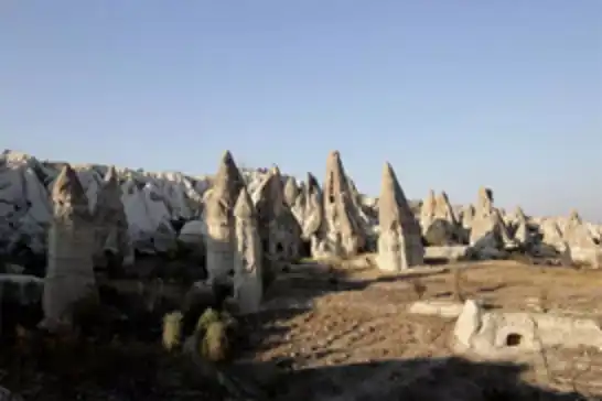 Göreme'de kaya düşmesinin yaşandığı alanda çalışma başlatıldı