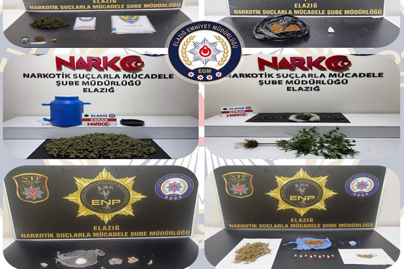 Elazığ'da uyuşturucu operasyonlarında 12 şüpheli tutuklandı