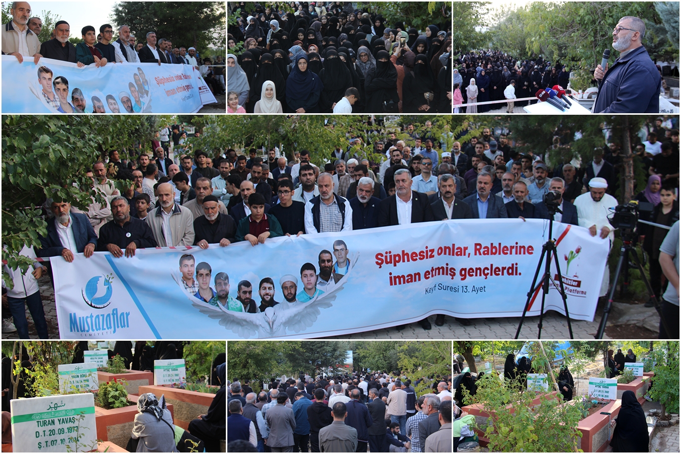 6-8 ekim şehidleri şehadetlerinin 12'nci yılında mezarları başında yad edildi