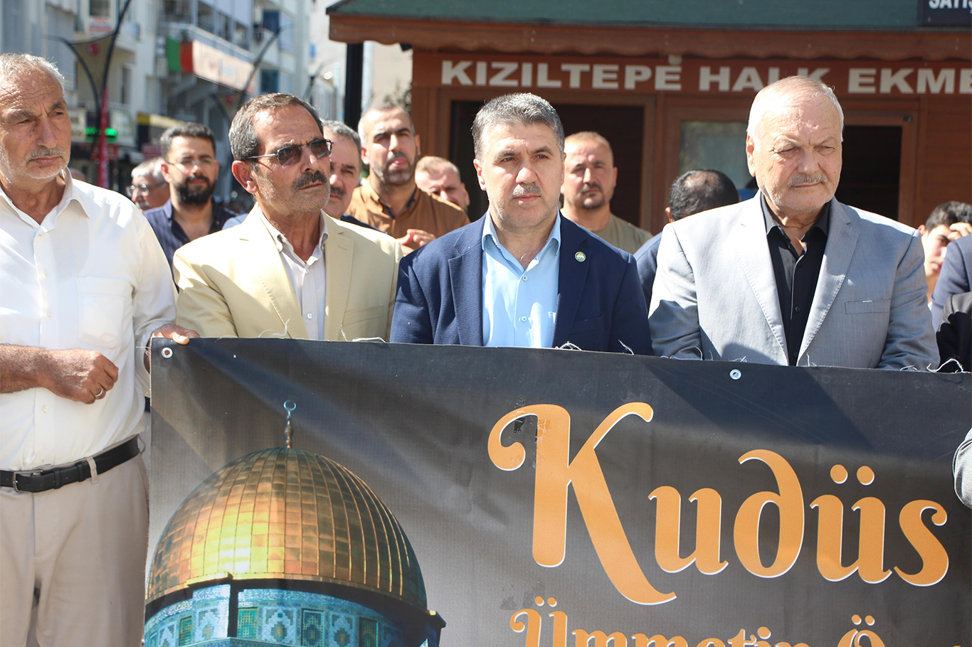 Mardin Kızıltepe’de Aksa Tufanı’nın yıl dönümünde basın açıklaması düzenlendi