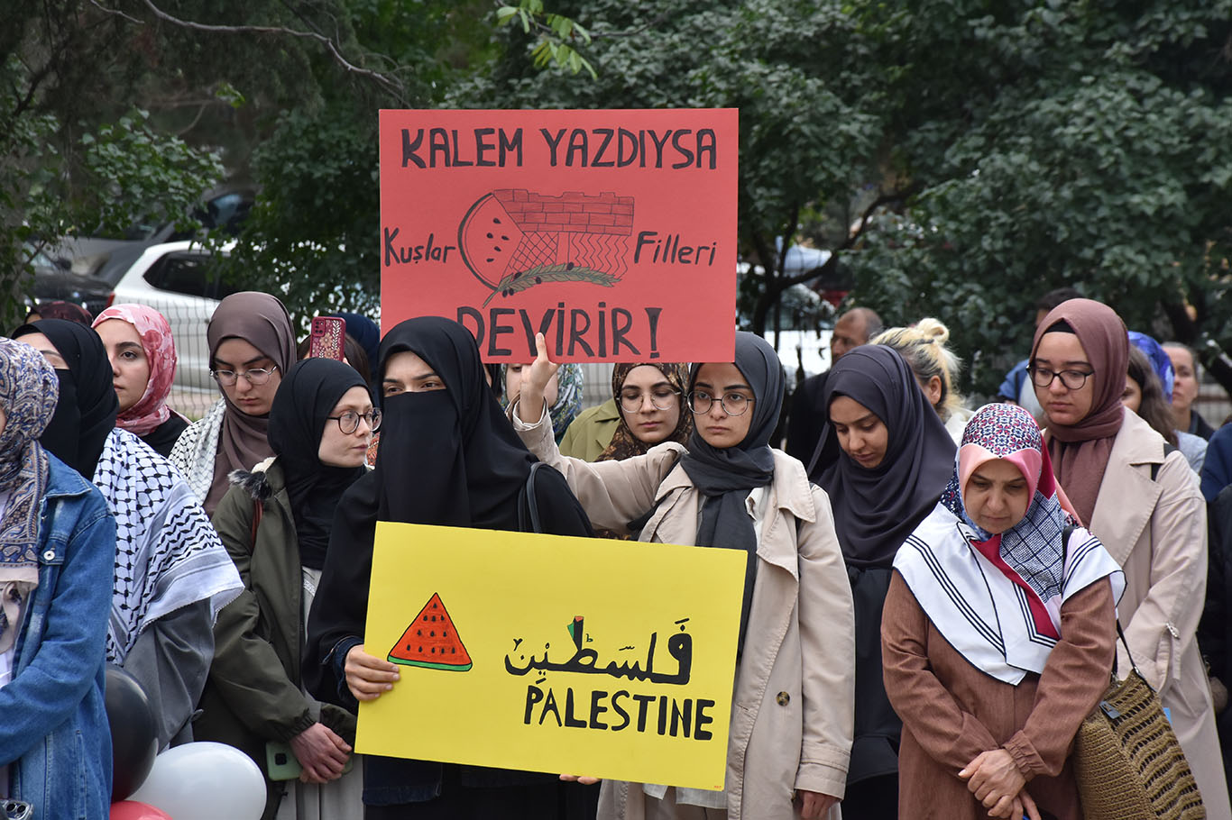 İnönü Üniversitesinde Gazze için dayanışma yürüyüşü