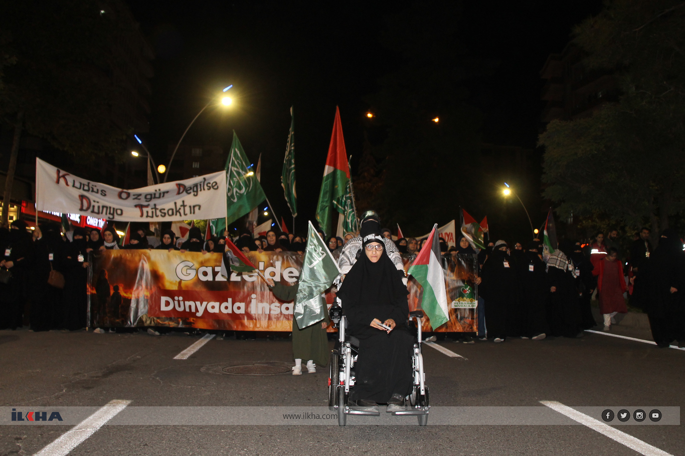 Thousands march in Diyarbakır to mark Al-Aqsa Flood anniversary, stand with Gaza