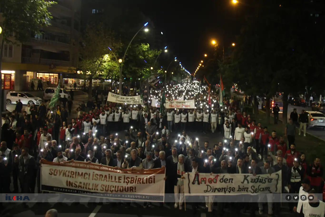 Thousands march in Diyarbakır to mark Al-Aqsa Flood anniversary, stand with Gaza