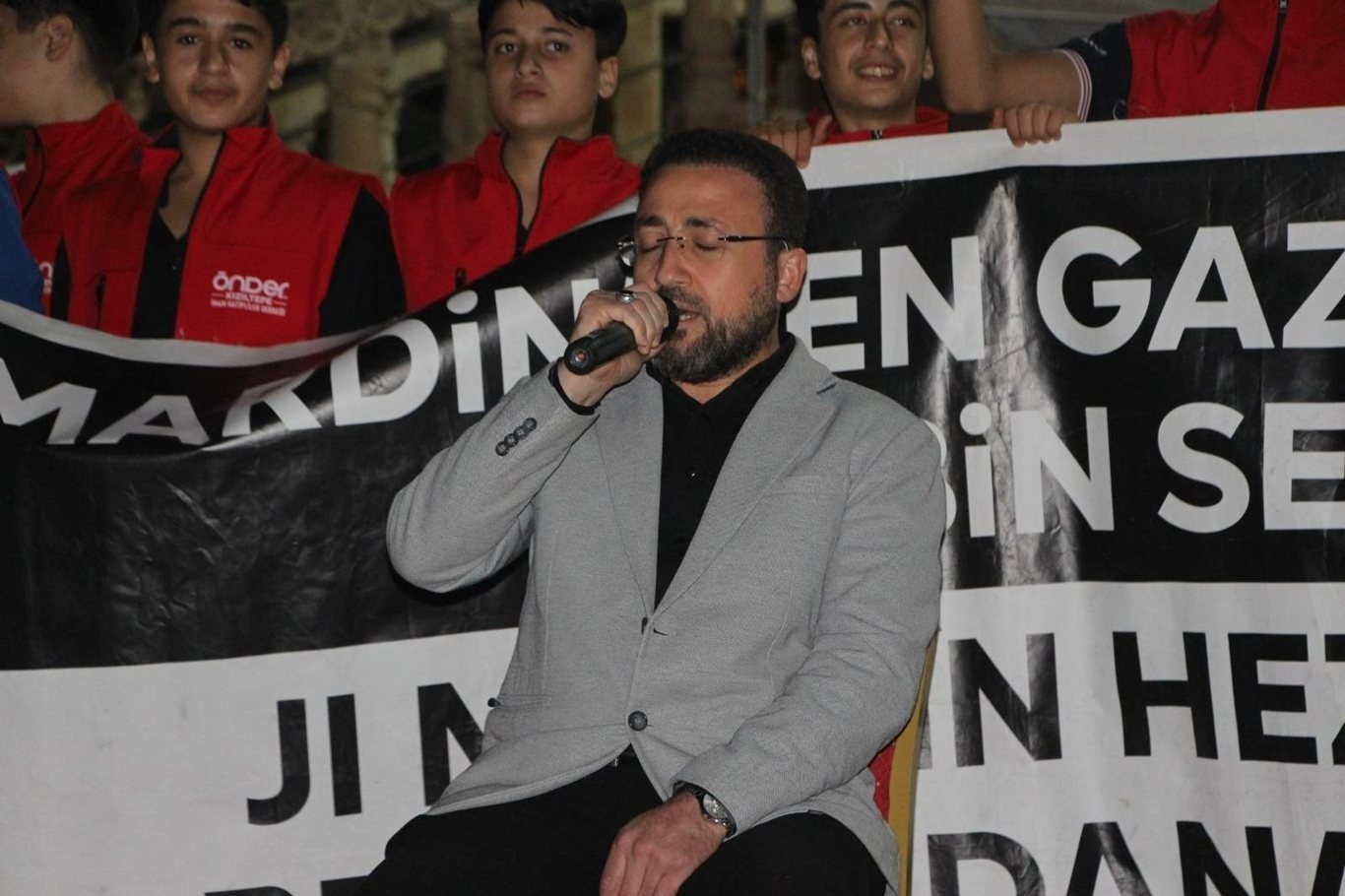 Mardin'de Aksa Tufanı'nın 3'üncü yıl dönümünde Filistin için yürüyüş düzenlendi