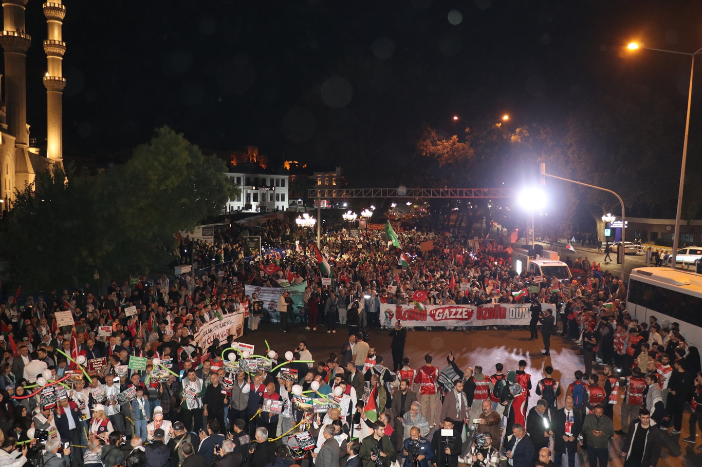 Ankara'da Gazze için "Özgür Filistin" yürüyüşü düzenlendi