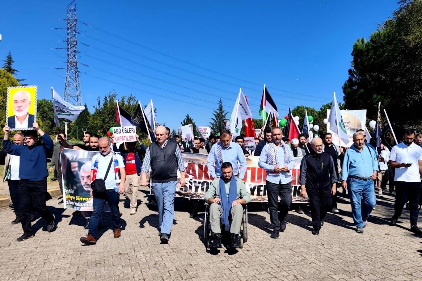 Sakarya University students march in solidarity with Palestine on Al-Aqsa Flood anniversary