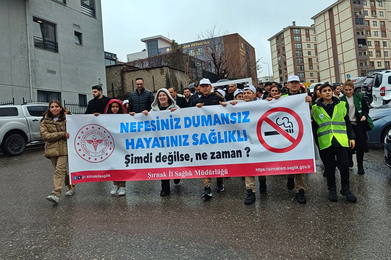 Şırnak’ta sigaraya karşı farkındalık yürüyüşü