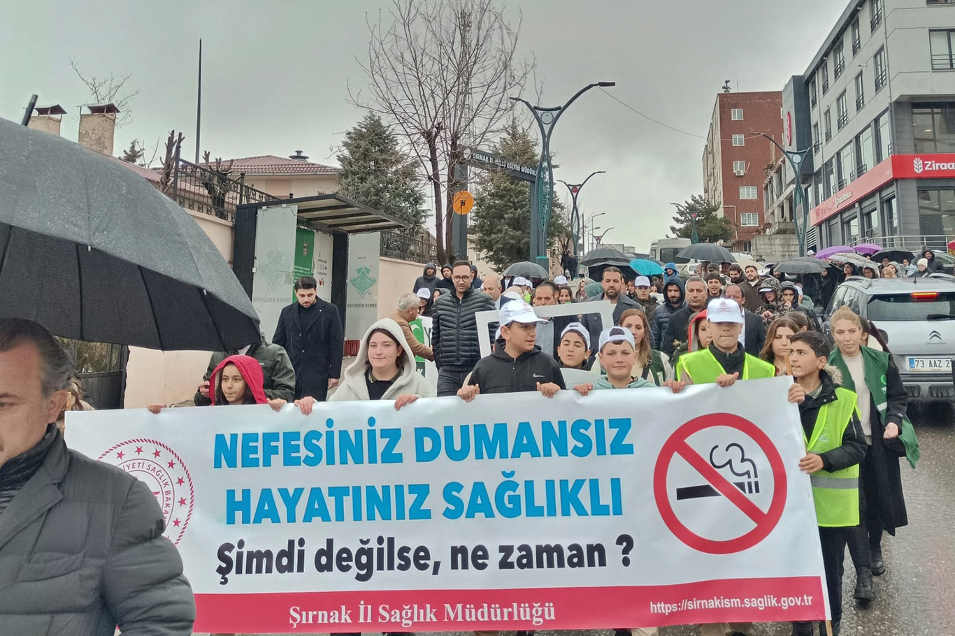 Şırnak’ta sigaraya karşı farkındalık yürüyüşü
