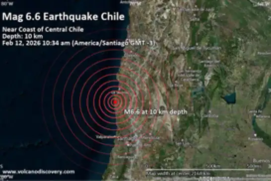 Şili kıyılarında 6,6 büyüklüğünde deprem