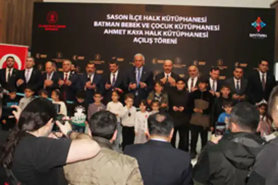 Bakan Ersoy, Batman'da 3 kütüphanenin toplu açılışını gerçekleştirdi