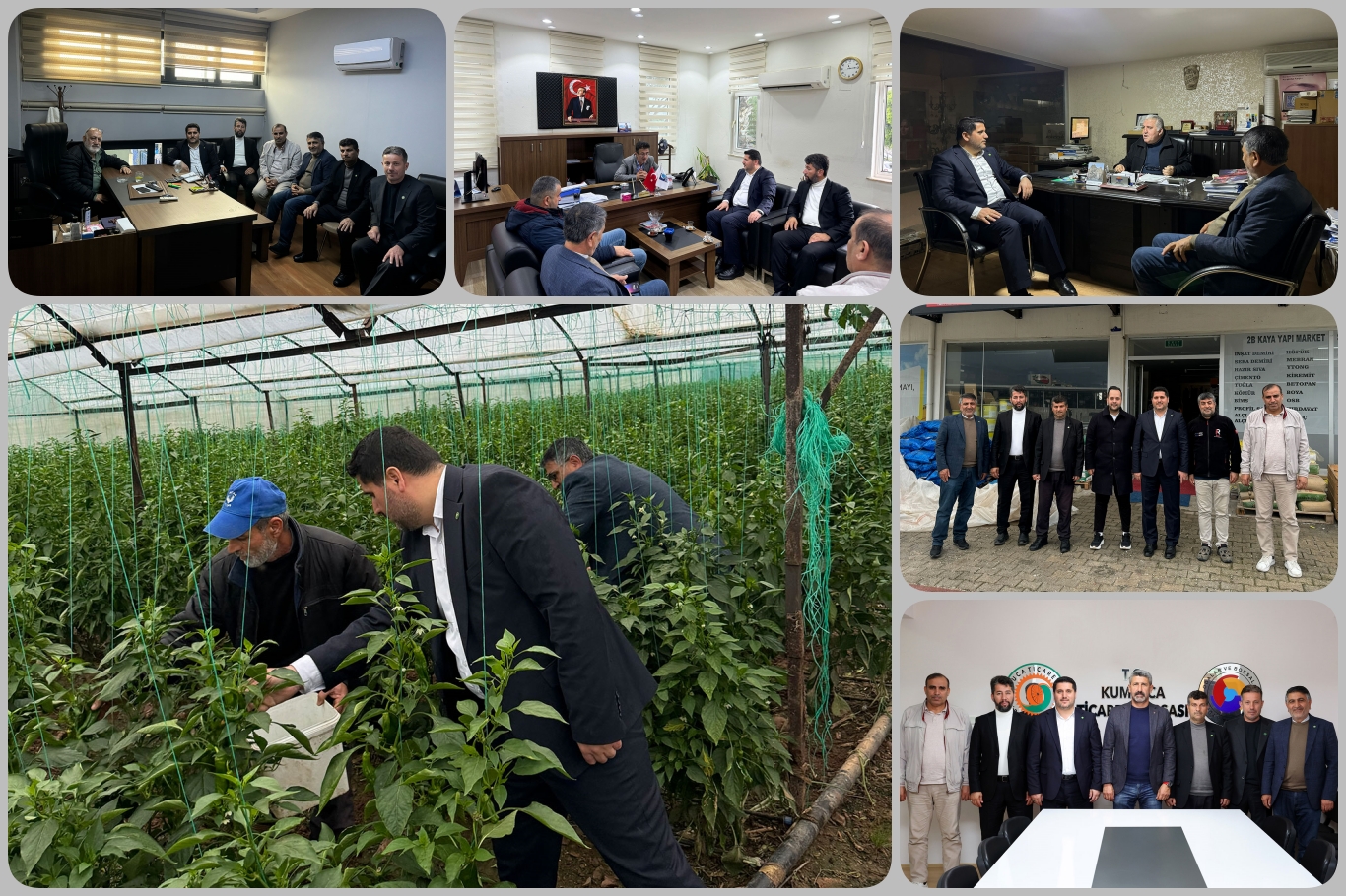 HÜDA PAR Antalya Teşkilatından, Kumluca'da sektör temsilcileri ve üreticilere ziyaret 