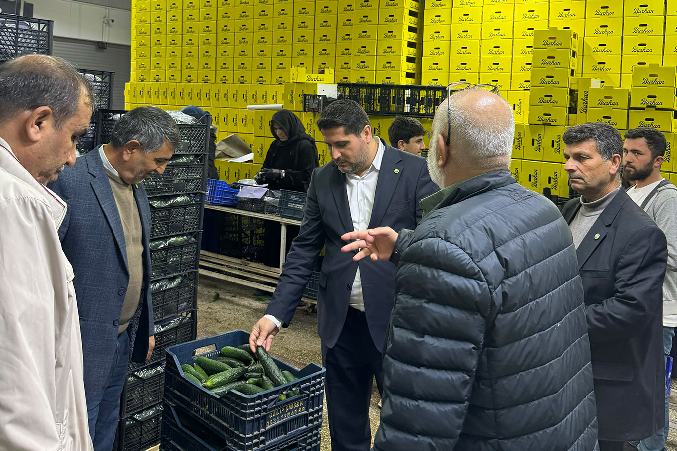 HÜDA PAR Antalya Teşkilatından, Kumluca'da sektör temsilcileri ve üreticilere ziyaret 