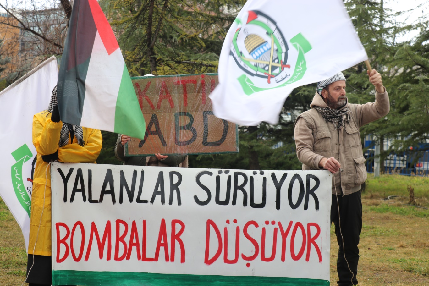 ABD Büyükelçiliği önünde Gazze Nöbeti: Gerçek adalet sağlanana kadar susmayacağız