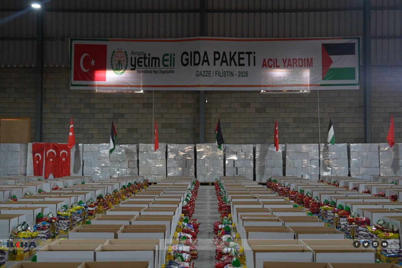 بارهەڵگرەکانی هاوکاری یەتیم ئەلی ئەوروپا بەرەو غەززە بەڕێوەکەوتن