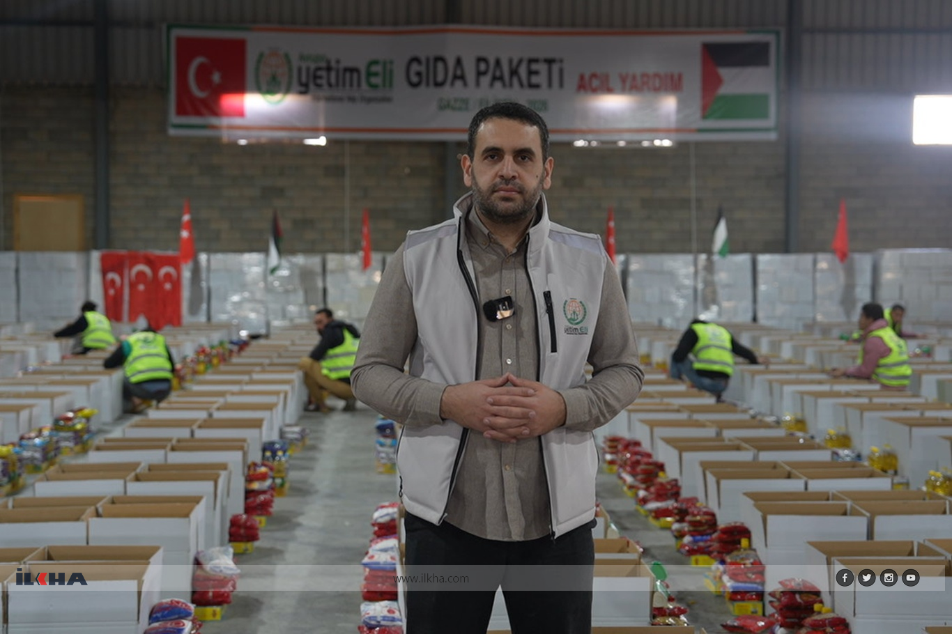 بارهەڵگرەکانی هاوکاری یەتیم ئەلی ئەوروپا بەرەو غەززە بەڕێوەکەوتن