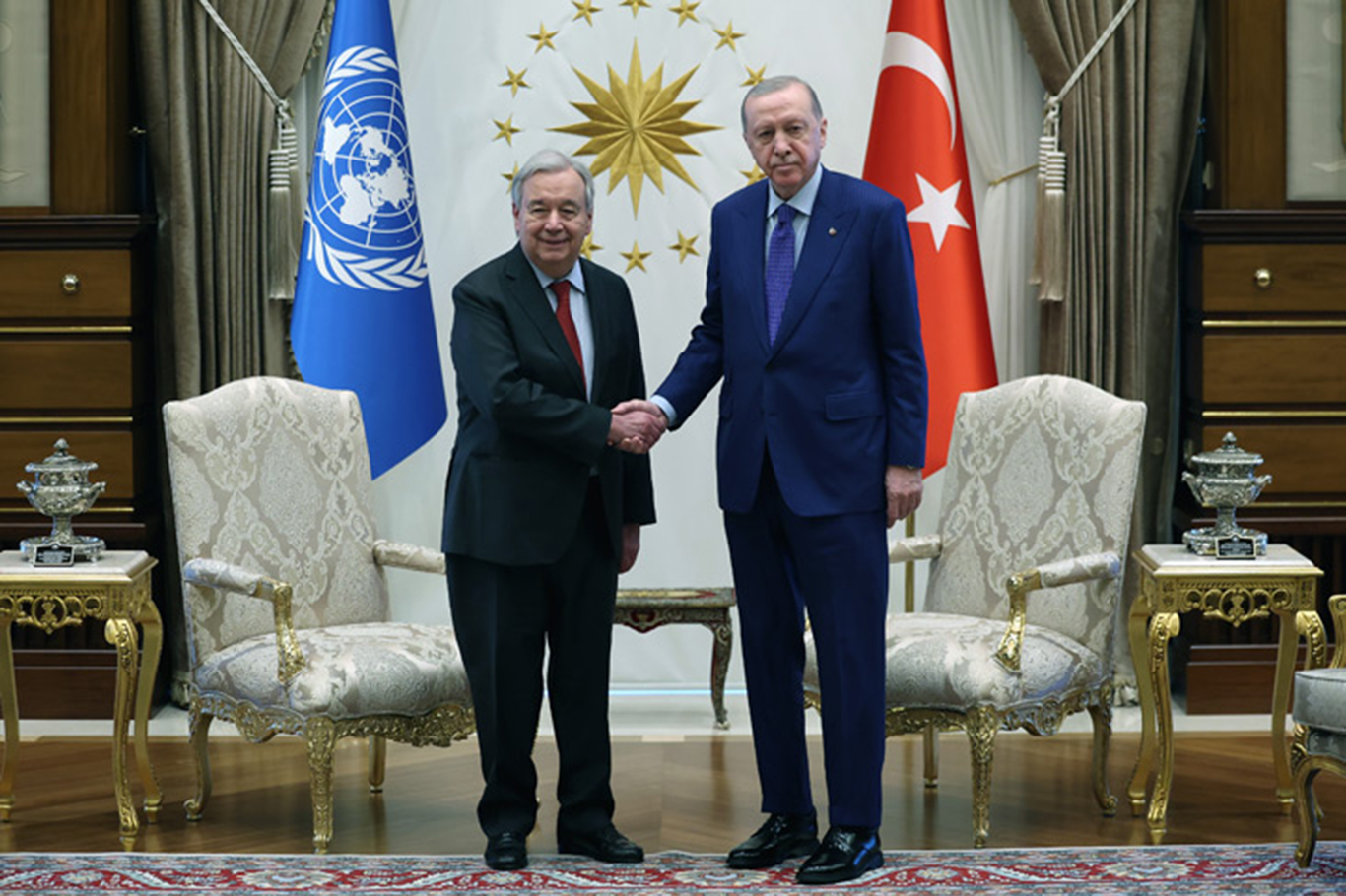 Cumhurbaşkanı Erdoğan, BM Genel Sekreteri Guterres'i kabul etti