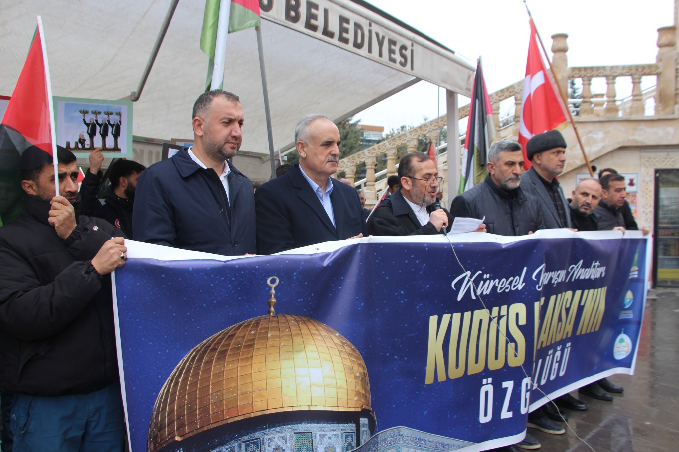 Mardin'de "Dünya Kudüs Günü" münasebetiyle basın açıklaması düzenlendi
