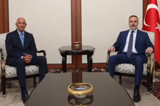 Turkish foreign minister Hakan Fidan receives U.S. ambassador Tom Barrack in Ankara