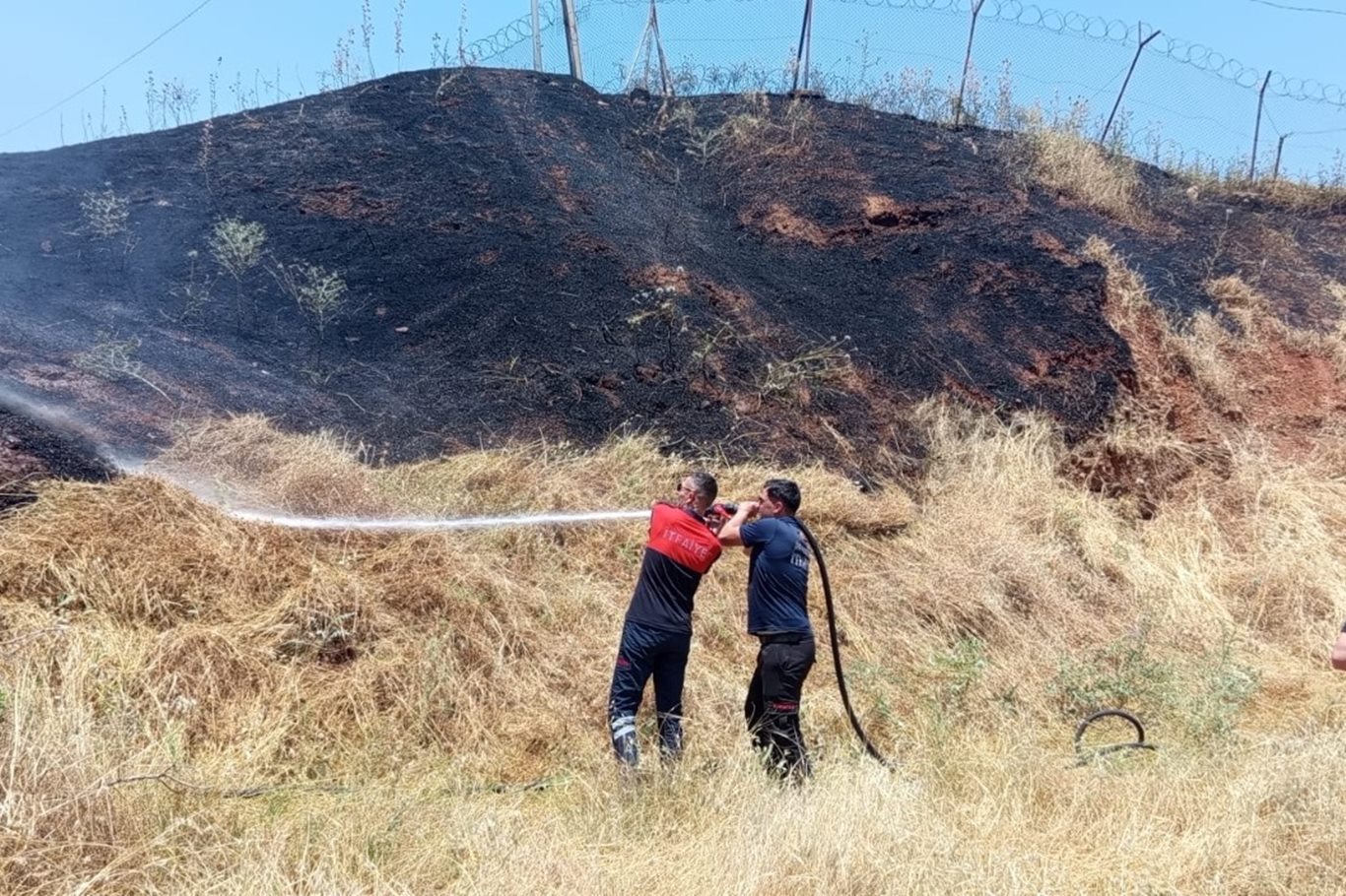 Siirt'te otluk alanda çıkan yangın söndürüldü