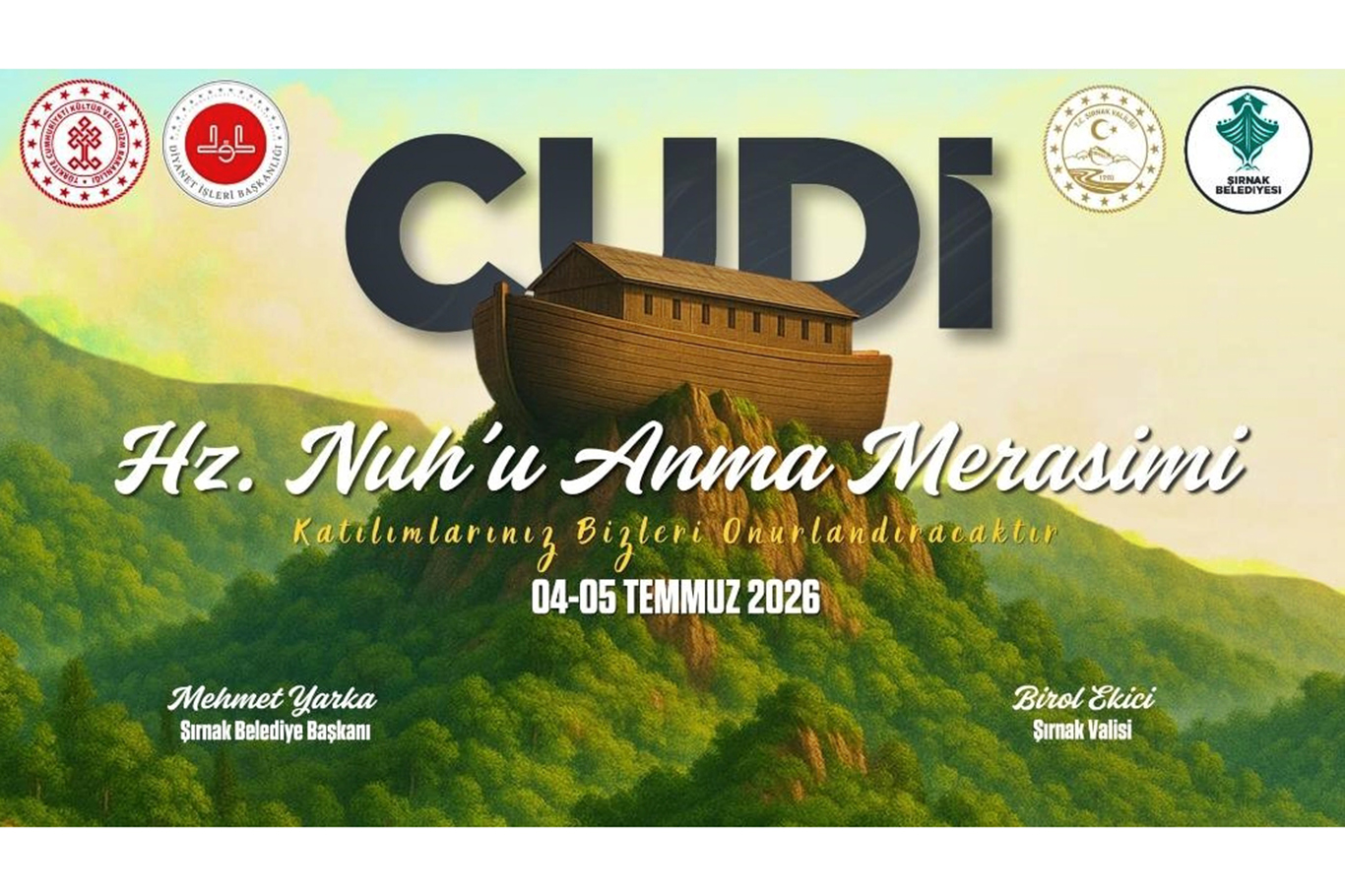 Şırnak’ta Hz. Nuh'u anma etkinliği  Cudi dağında düzenlenecek