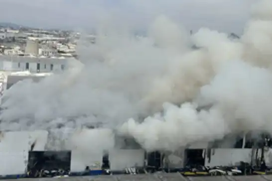 Los Angeles cold storage fire burns for a week as structural risks hamper containment
