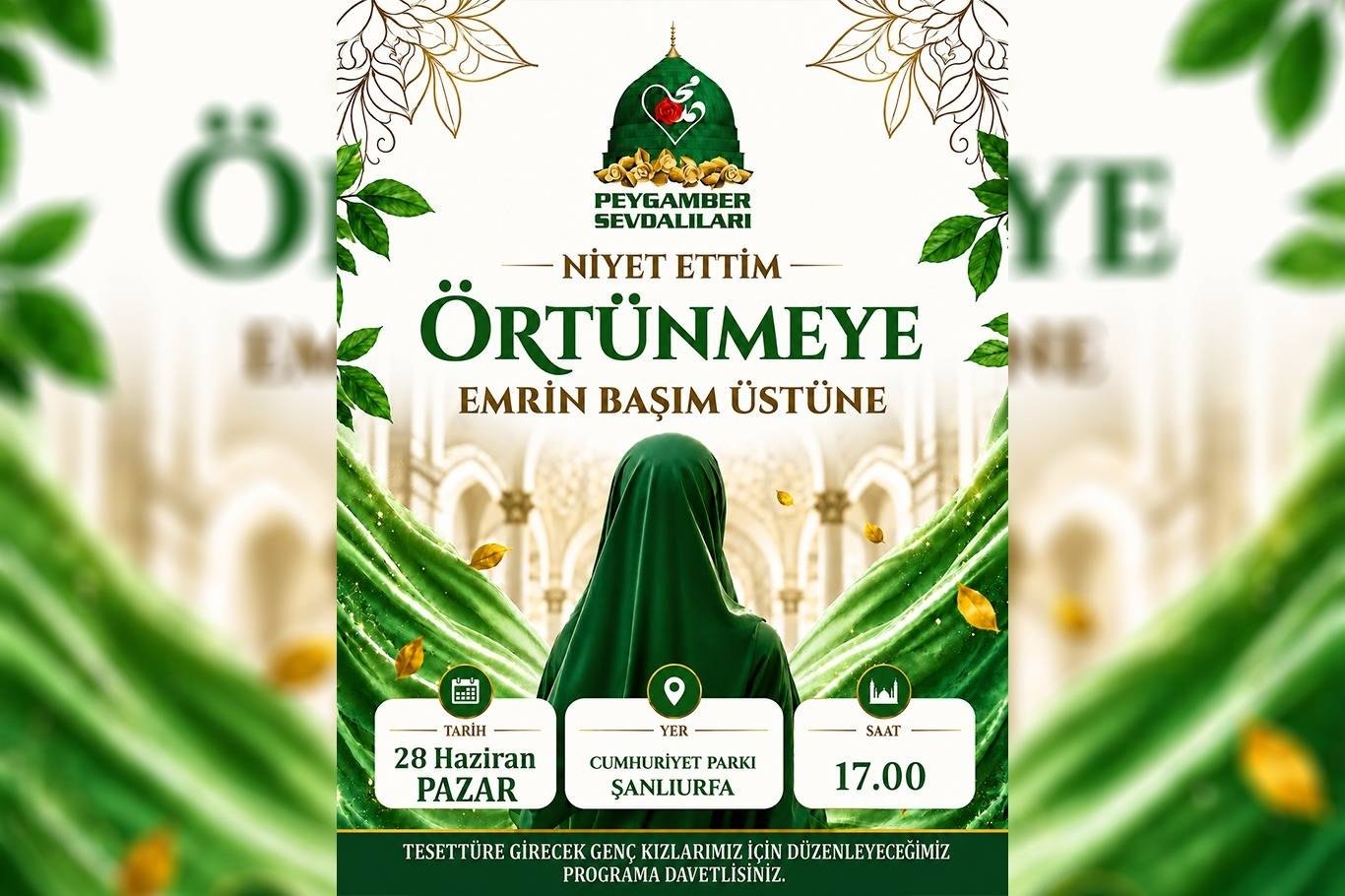 Şanlıurfa'da tesettür programı düzenlenecek: Yüzlerce kız çocuğu tesettürle tanışacak