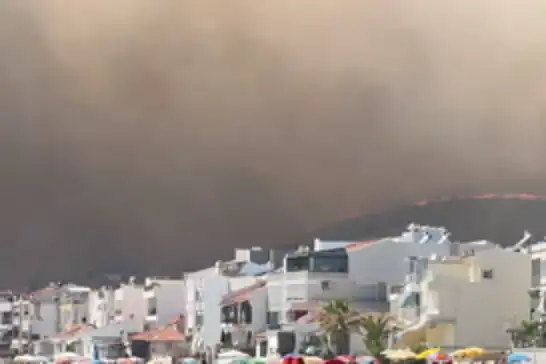 İzmir'deki orman yangını yerleşim yerlerine yaklaştı: Söndürme çalışmaları sürüyor