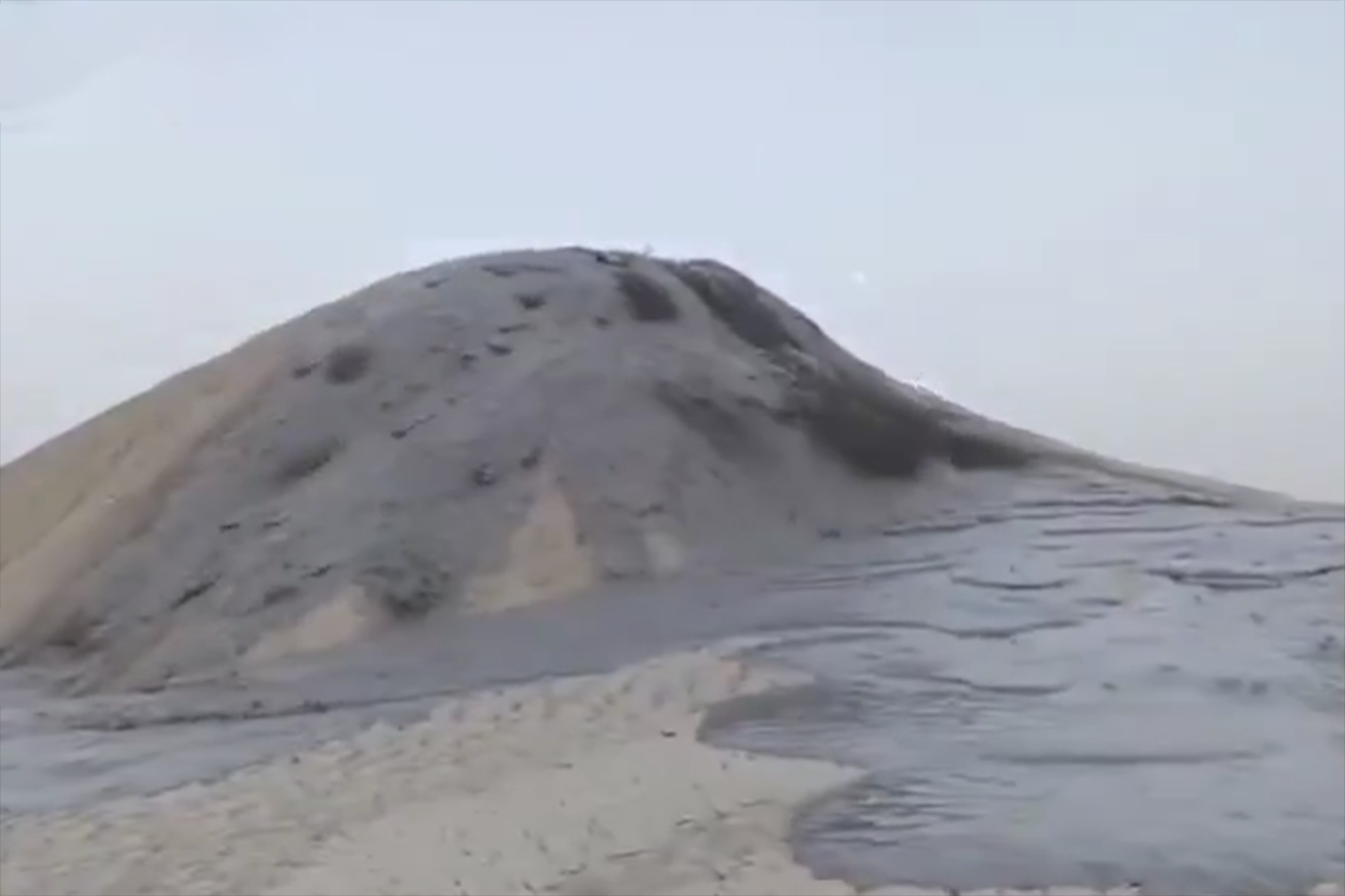 Mud volcano reactivates in southeastern Iran, spews mud instead of lava