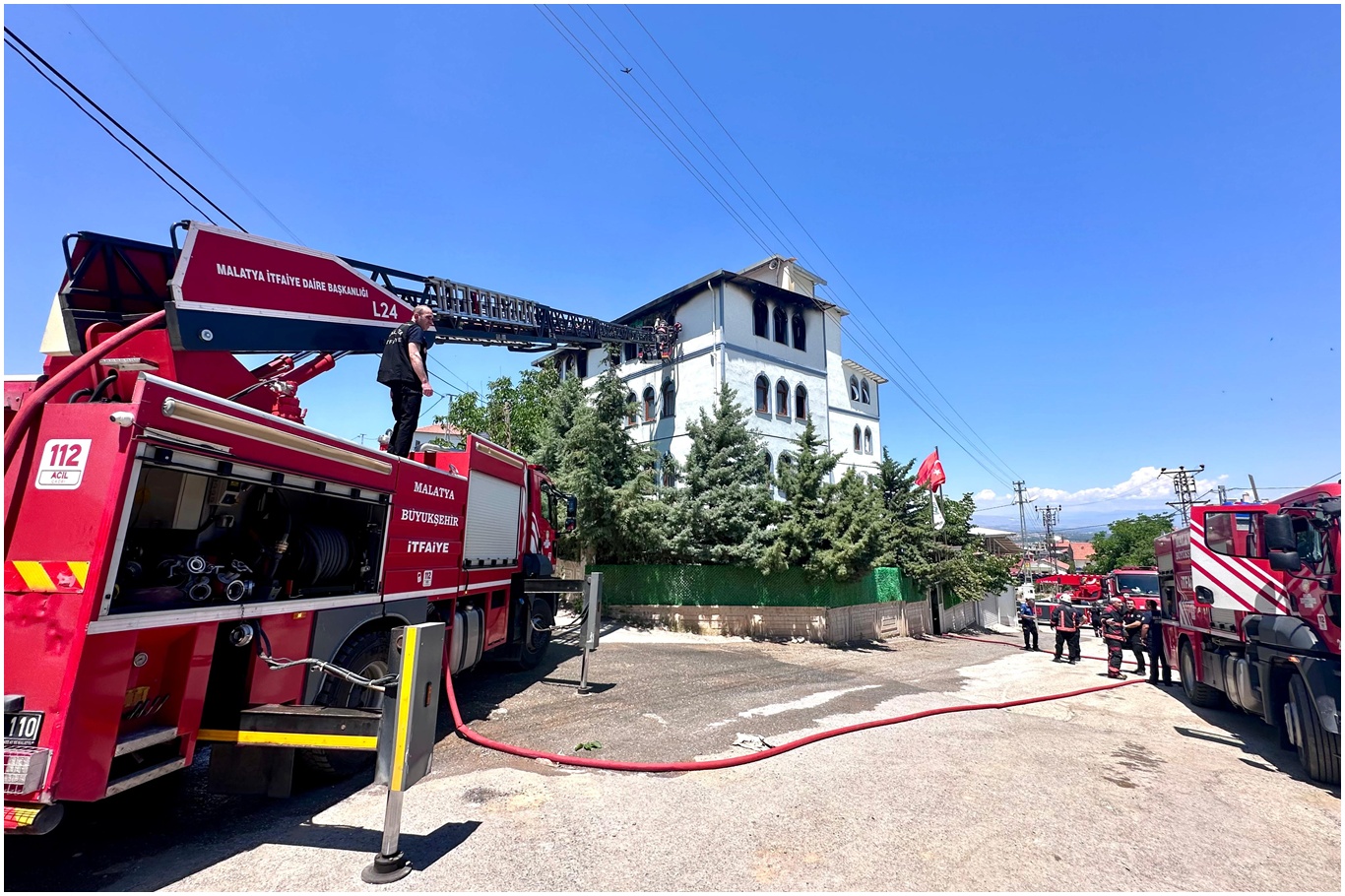 Medresede çıkan yangın korkuttu