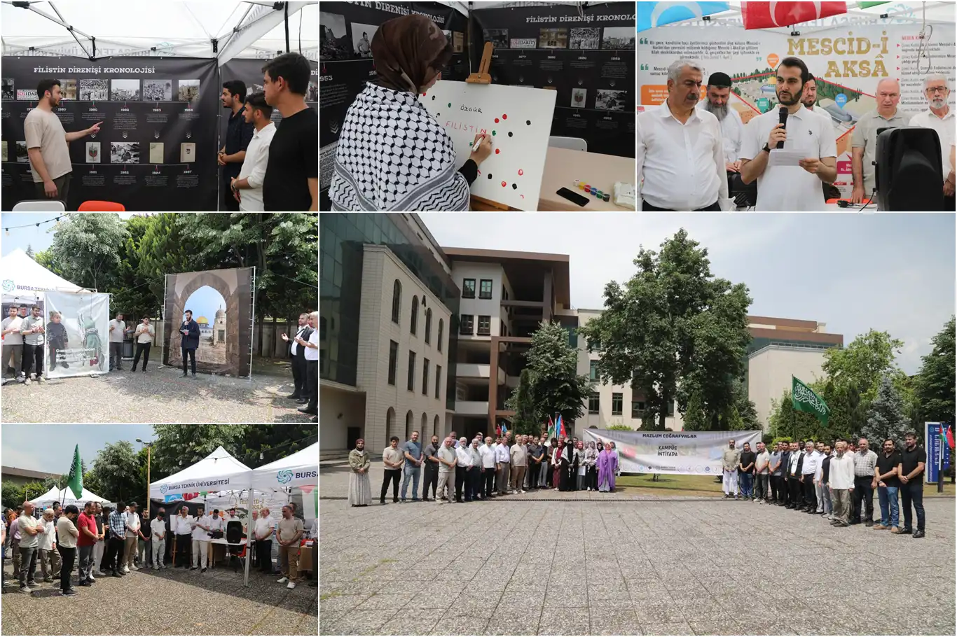 Bursa'da üniversite öğrencilerinden Filistin için vicdan nöbeti