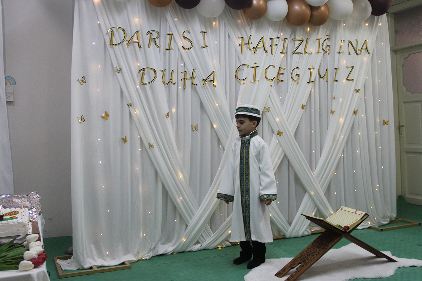 Kur'an kursunda eğitim gören 5 yaşındaki Sait ezberlediği surelerle takdir topladı